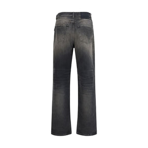 Haikure Schwarze Baumwolljeans im Relaxed Fit