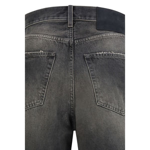 Haikure Schwarze Baumwolljeans im Relaxed Fit