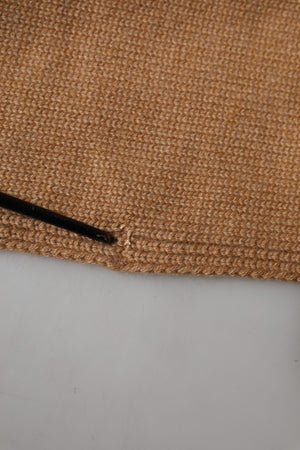 Dolce & Gabbana Brauner Kaschmir-Strickschal für Herren, Einheitsgröße