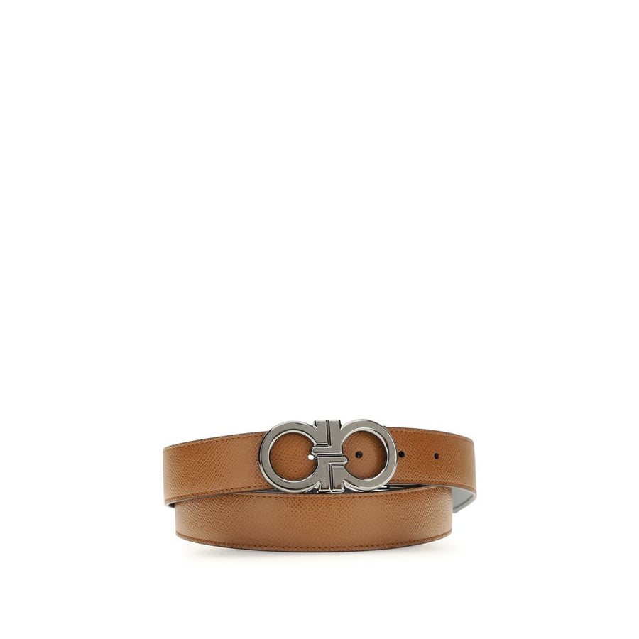 Ferragamo Brauner Kalbsleder Bos Taurus Regular Gürtel