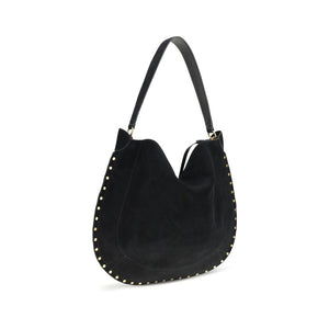 Isabel Marant Schwarze Bos Taurus Kalbsleder Schultertasche