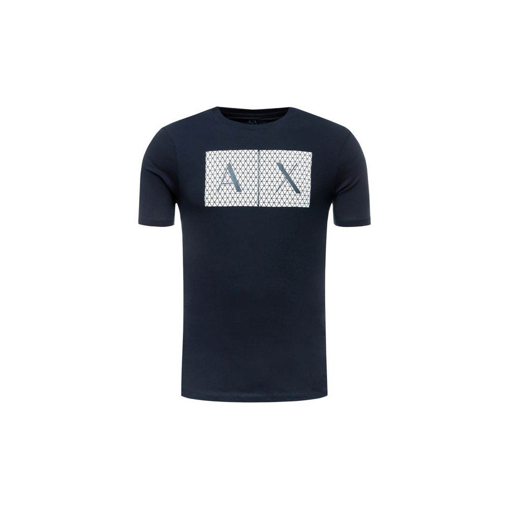 Armani Exchange Blaues Baumwoll-T-Shirt