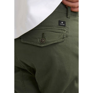 Jack Jones Grüne Baumwoll-Röhrenjeans