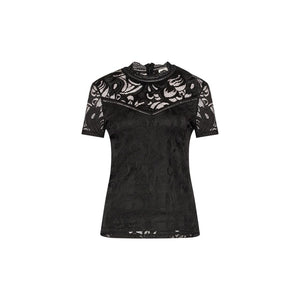 Vila Clothes Schwarzes Polyamid-T-Shirt