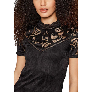 Vila Clothes Schwarzes Polyamid-T-Shirt