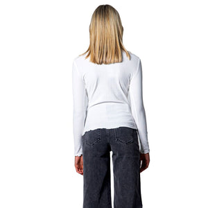 Only Weißer Rollkragenpullover aus Polyester