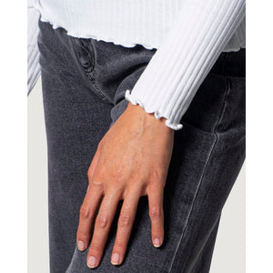 Only Weißer Rollkragenpullover aus Polyester