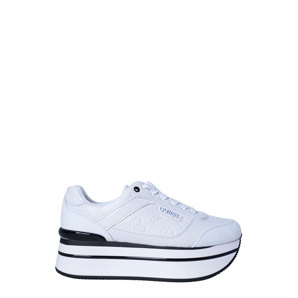 Guess Weiße Plateau-Sneaker aus Polyester