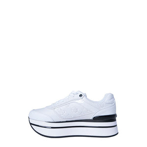 Guess Weiße Plateau-Sneaker aus Polyester