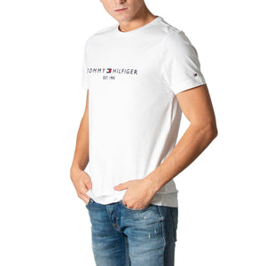 Tommy Hilfiger Cremefarbenes Baumwoll-T-Shirt