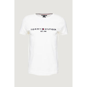 Tommy Hilfiger Cremefarbenes Baumwoll-T-Shirt