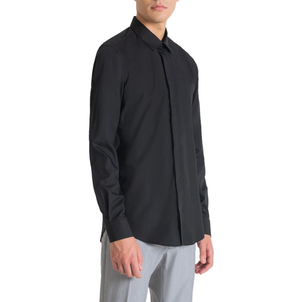 Antony Morato Schwarzes Baumwollhemd
