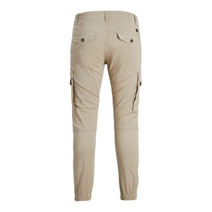 Jack Jones Beige Baumwoll-Cargo-Hose
