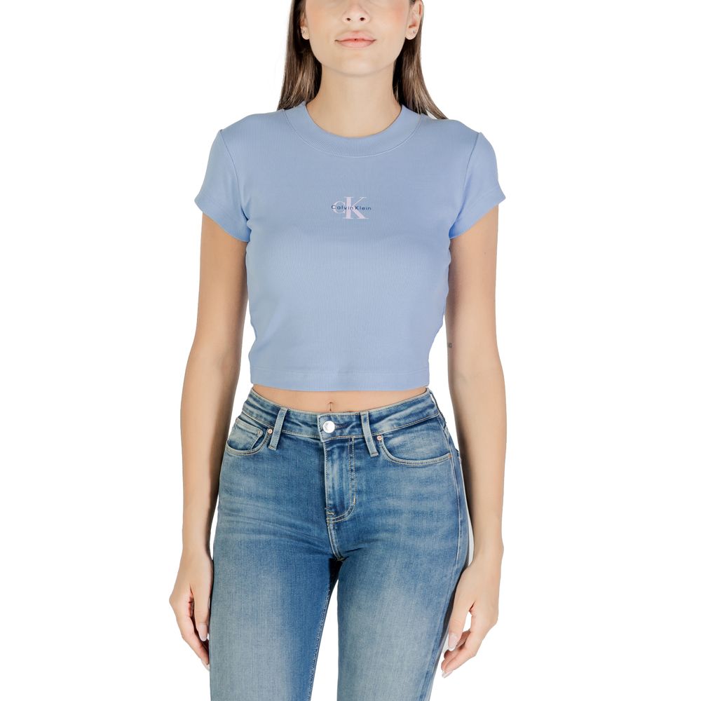 Calvin Klein Jeans Blaues Baumwoll-T-Shirt