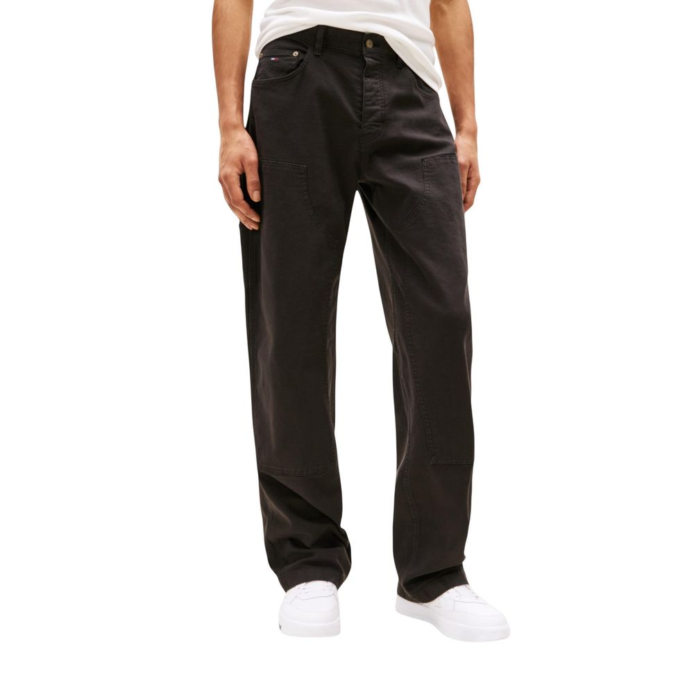 Tommy Hilfiger Jeans Schwarze lässige Hose aus Bio-Baumwolle