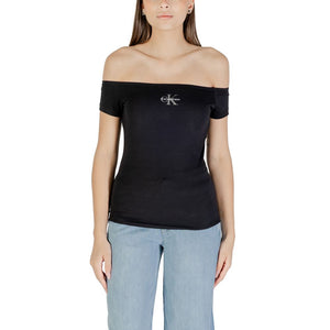 Calvin Klein Jeans Schwarzes Baumwoll-T-Shirt