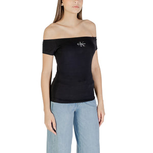 Calvin Klein Jeans Schwarzes Baumwoll-T-Shirt