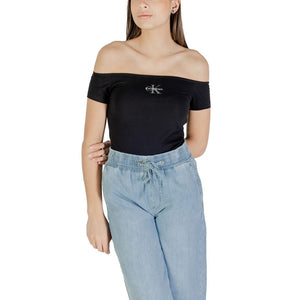 Calvin Klein Jeans Schwarzes Baumwoll-T-Shirt