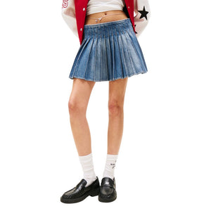 Tommy Hilfiger Jeans Blaue Minirock aus recycelter Baumwolle