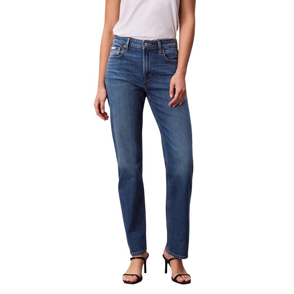 Blue Cotton Mom Jeans