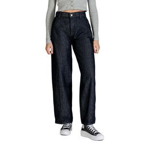 Blue Cotton Bootcut Jeans