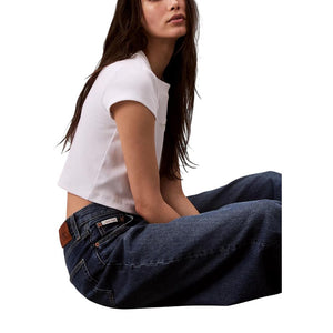 Calvin Klein Jeans Blaue Bootcut-Jeans aus recycelter Baumwolle