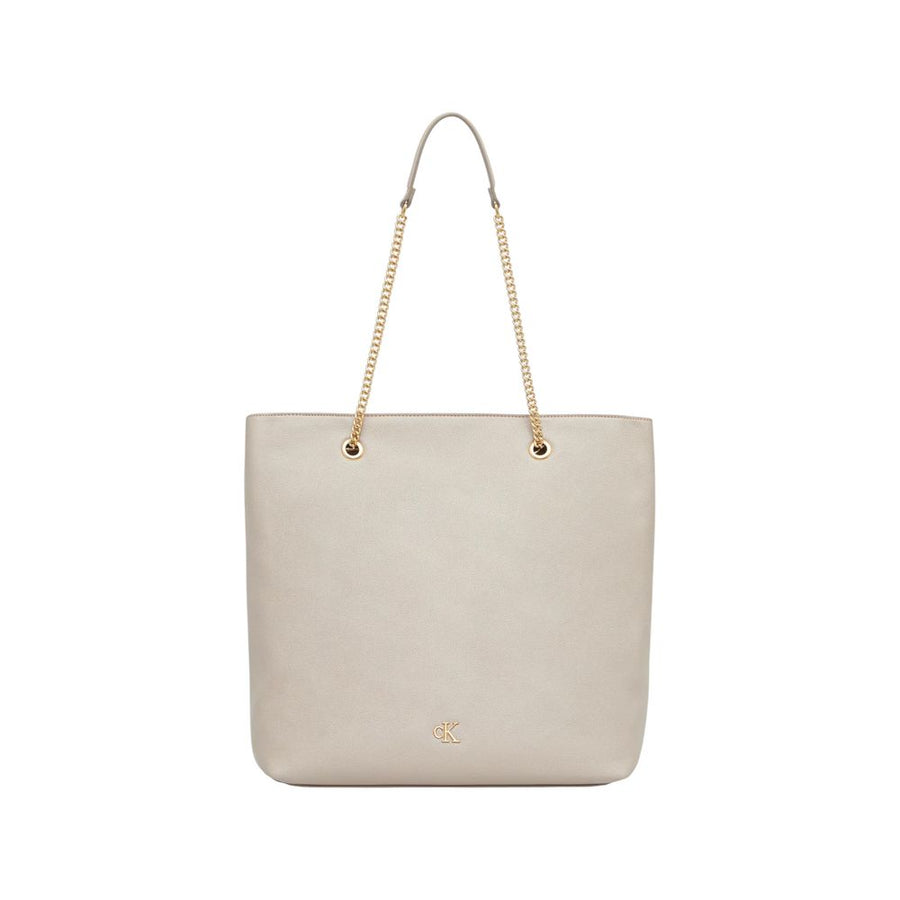 Beige Polyethylene Handbag