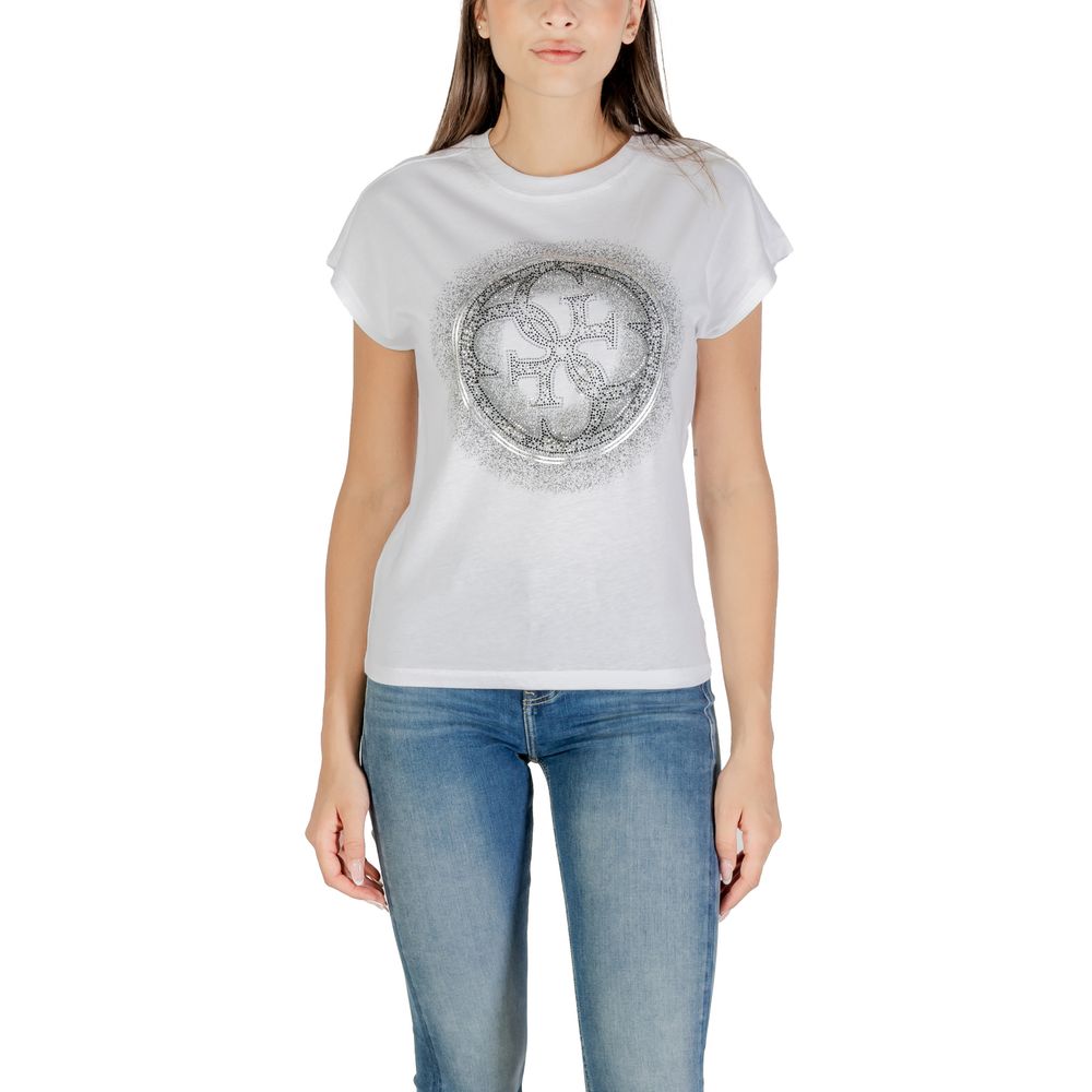 Guess Weißes Baumwoll-T-Shirt