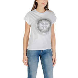 Guess Weißes Baumwoll-T-Shirt