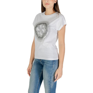 Guess Weißes Baumwoll-T-Shirt