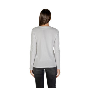 Armani Exchange Weißes Langarm-T-Shirt aus Baumwolle