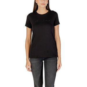Armani Exchange Schwarzes Baumwoll-T-Shirt