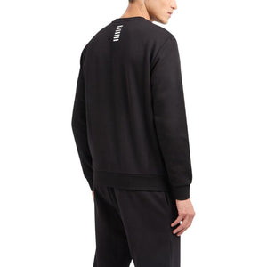 EA7 Emporio Armani Schwarzer Baumwoll-Sweatshirt