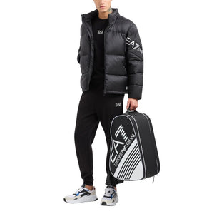 EA7 Emporio Armani Schwarzer Baumwoll-Sweatshirt