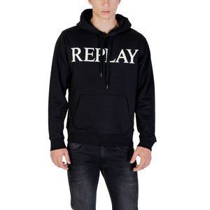 Replay Schwarzer Baumwoll-Hoodie