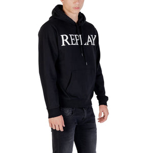 Replay Schwarzer Baumwoll-Hoodie
