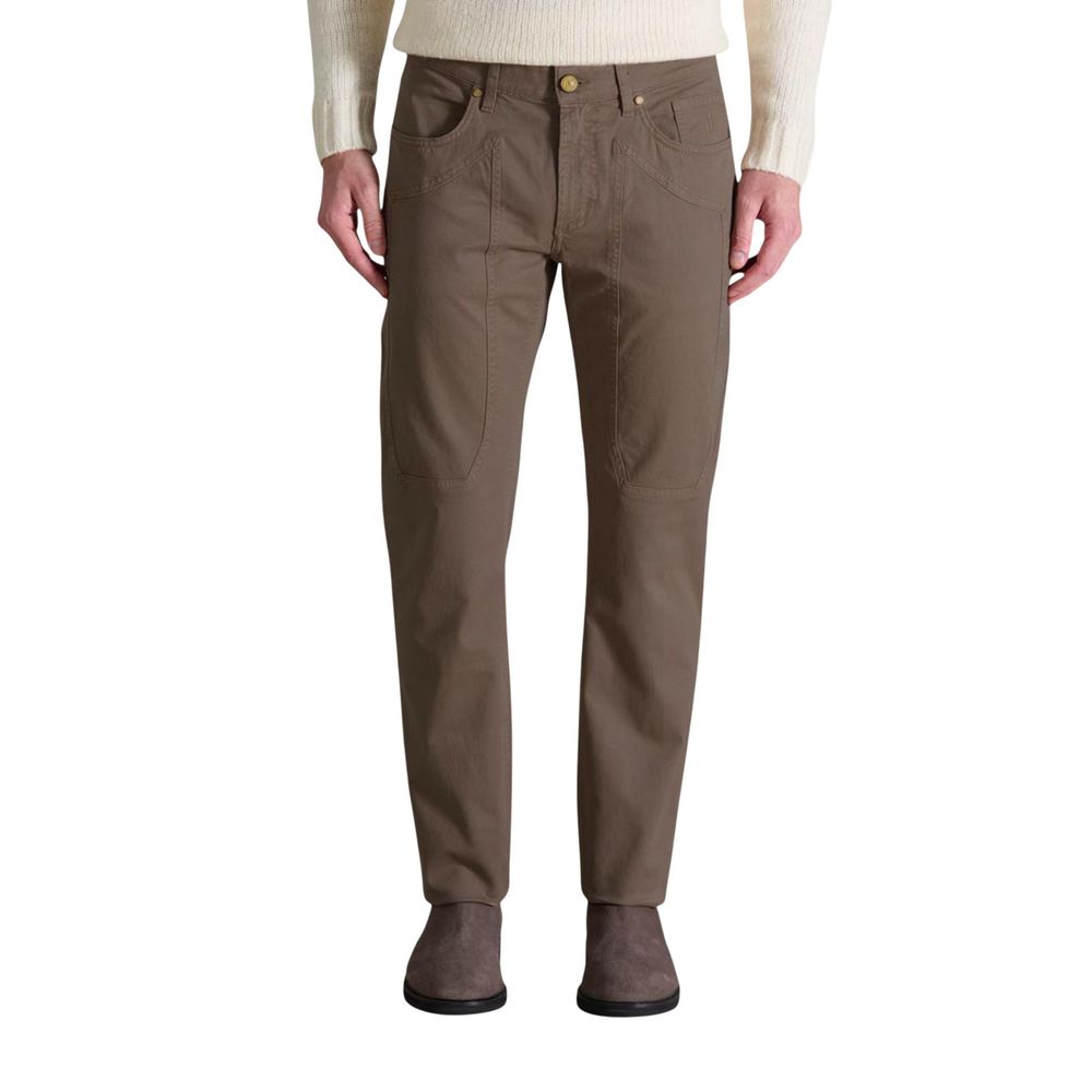 Jeckerson Braune Baumwoll-Skinny-Hose