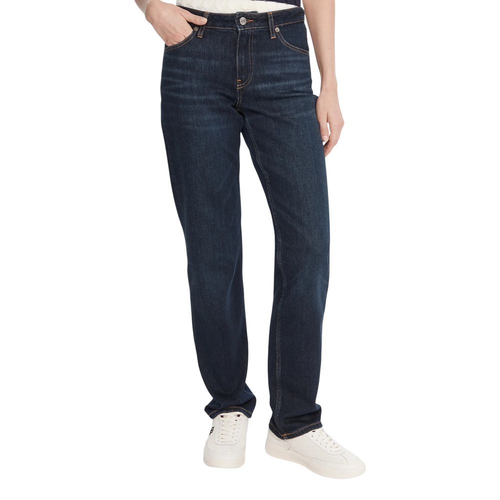 Tommy Hilfiger Blaue Mom Jeans aus recycelter Baumwolle