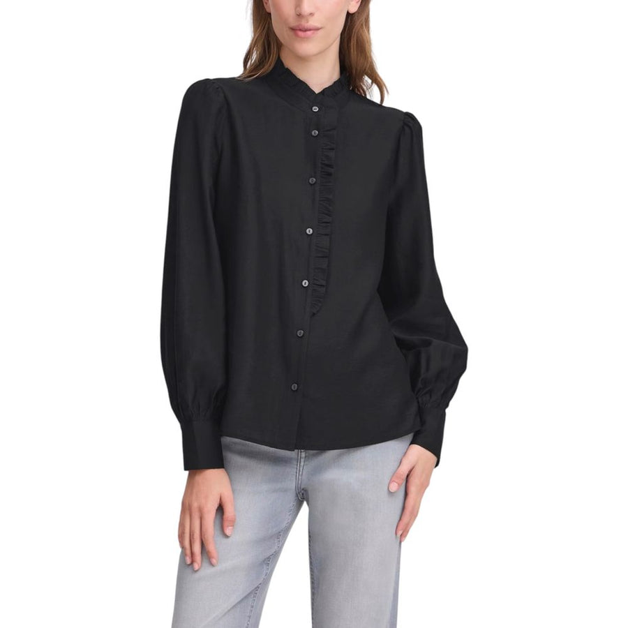ICHI Schwarze Viskosebluse