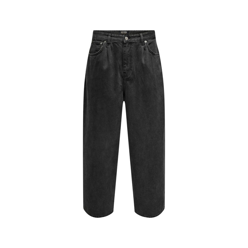 Only & Sons Schwarze Baumwolljeans im Relaxed Fit