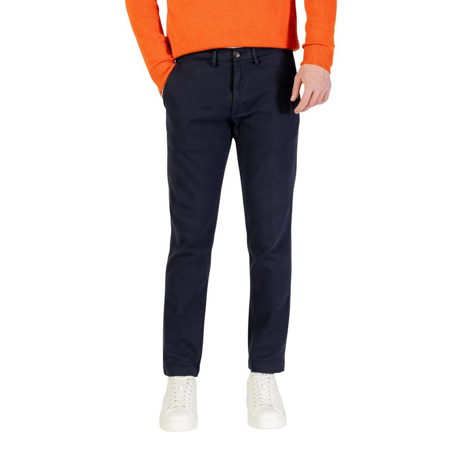 Borghese Blaue Baumwoll-Röhrenhose
