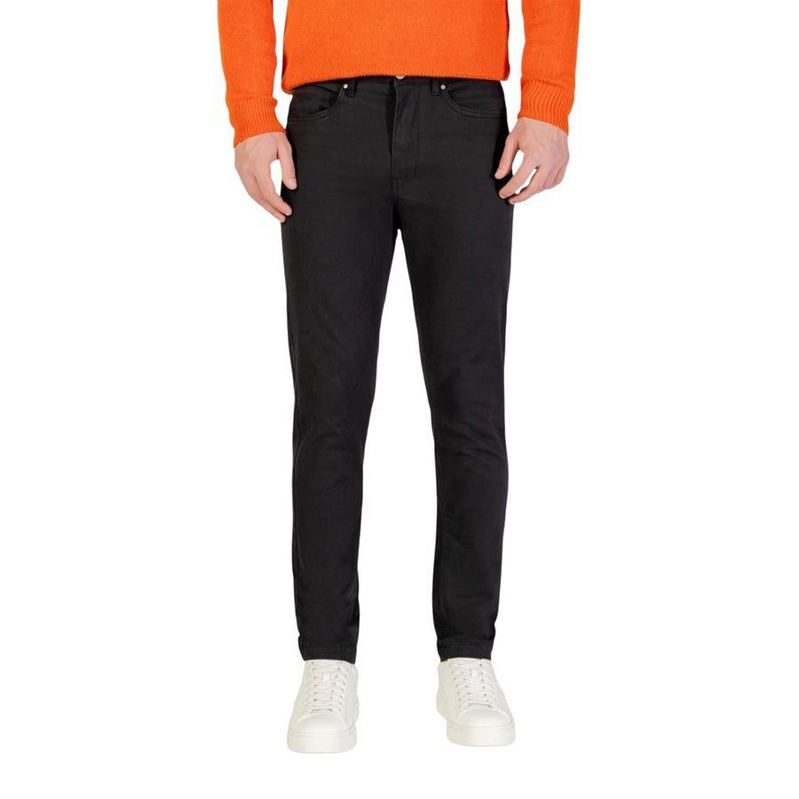 Borghese Graue Baumwoll-Skinny-Hose