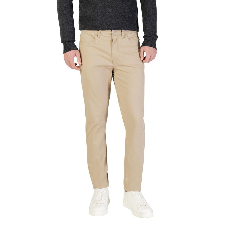 Borghese Beige Baumwoll Skinny Hose