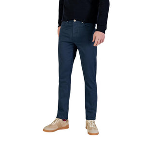 Borghese Blaue Baumwoll-Röhrenhose