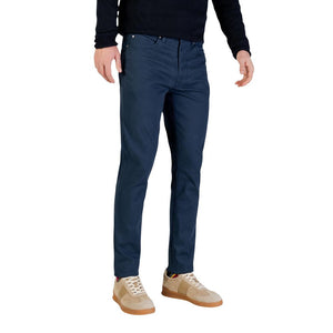 Borghese Blaue Baumwoll-Röhrenhose