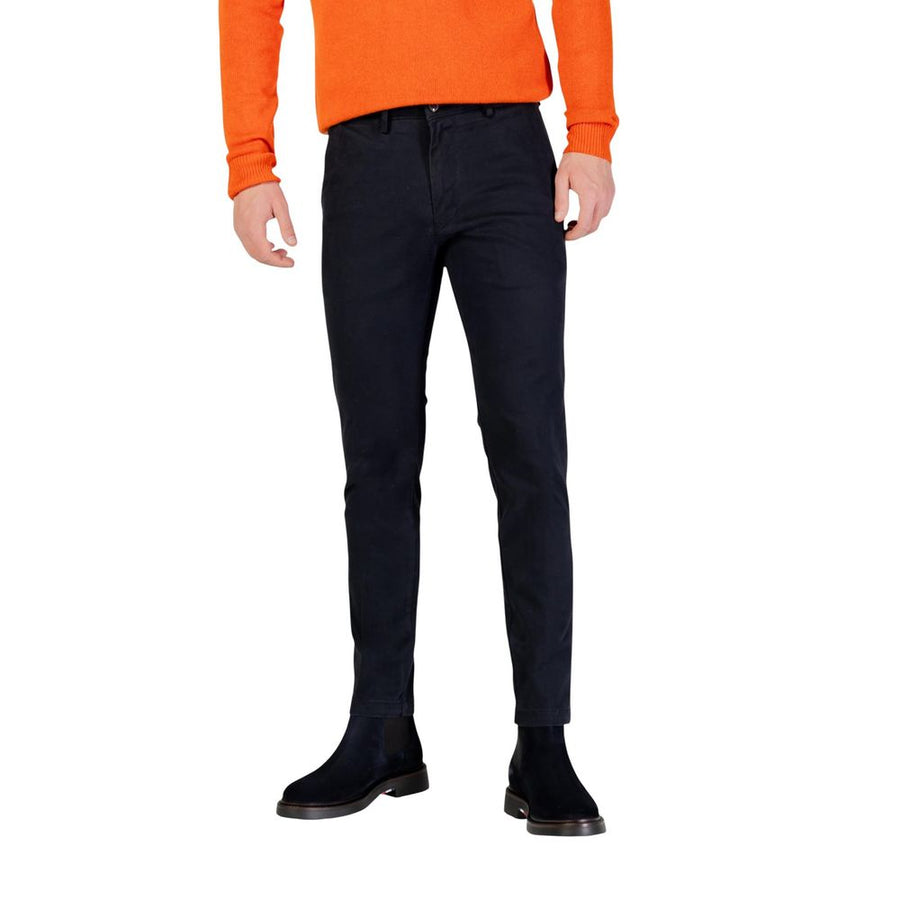 Borghese Blaue Baumwoll-Röhrenhose