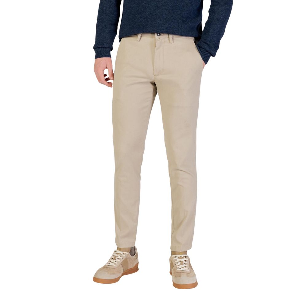 Borghese Beige Baumwoll Skinny Hose