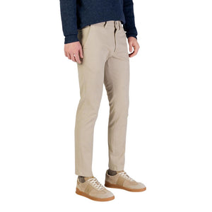 Borghese Beige Baumwoll Skinny Hose