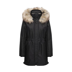 Only Schwarzer Parka aus recyceltem Polyester