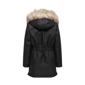 Only Schwarzer Parka aus recyceltem Polyester